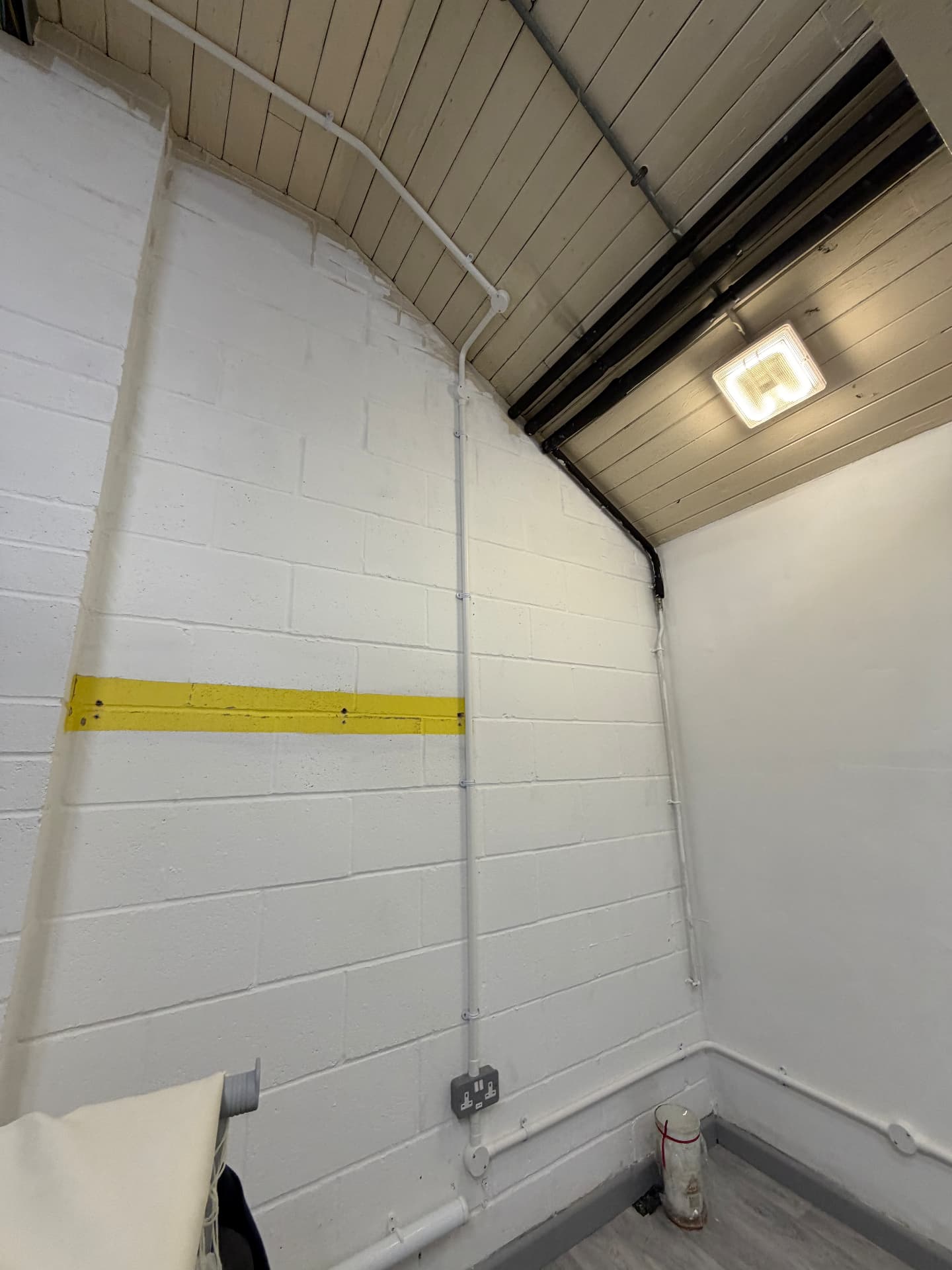 Commercial electrical cupboard with distribution boards and containment